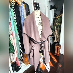 Bcbg Maxazria Oversized Collar Wrap Coat